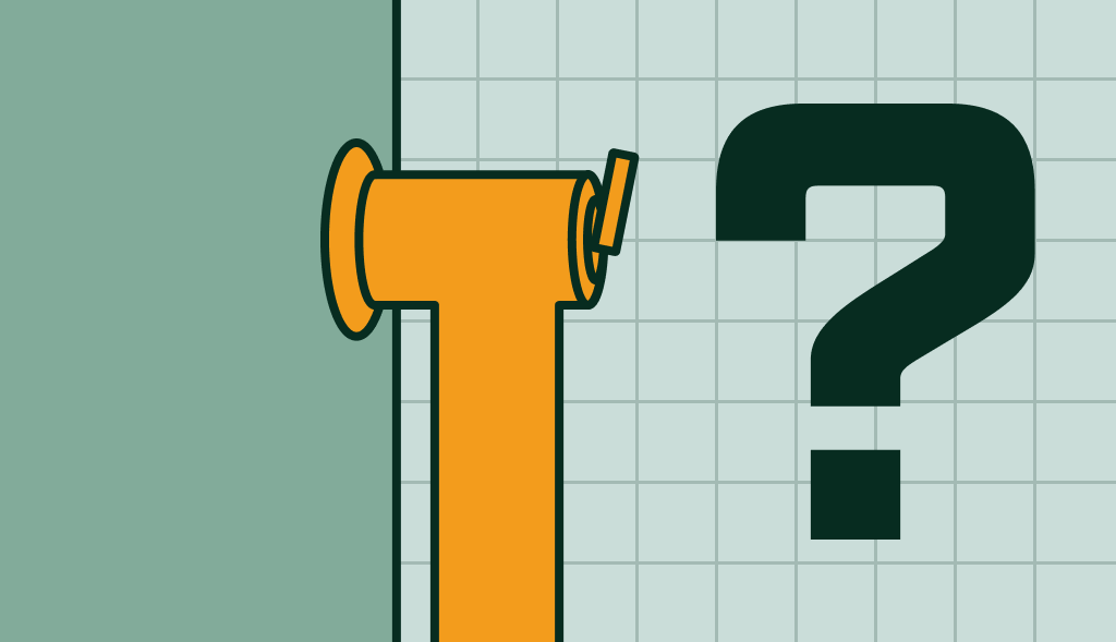 Water heater pressure relief valve next to a question mark, representing key information about safety valves.