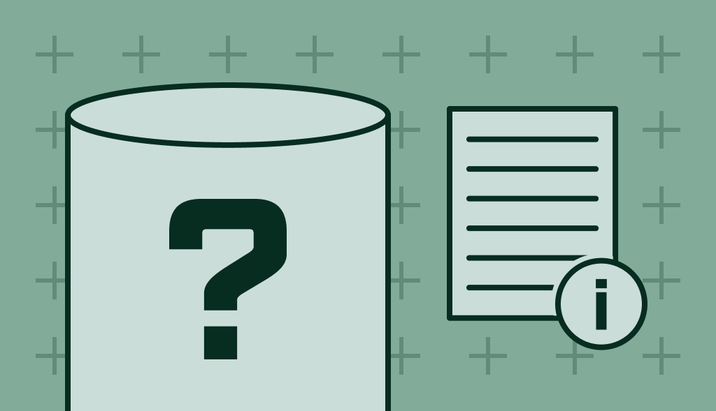 Water heater with question mark and info sheet, representing a guide to troubleshooting water heater issues.